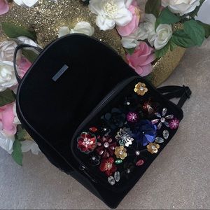 Medium Black Backpack with embellishments